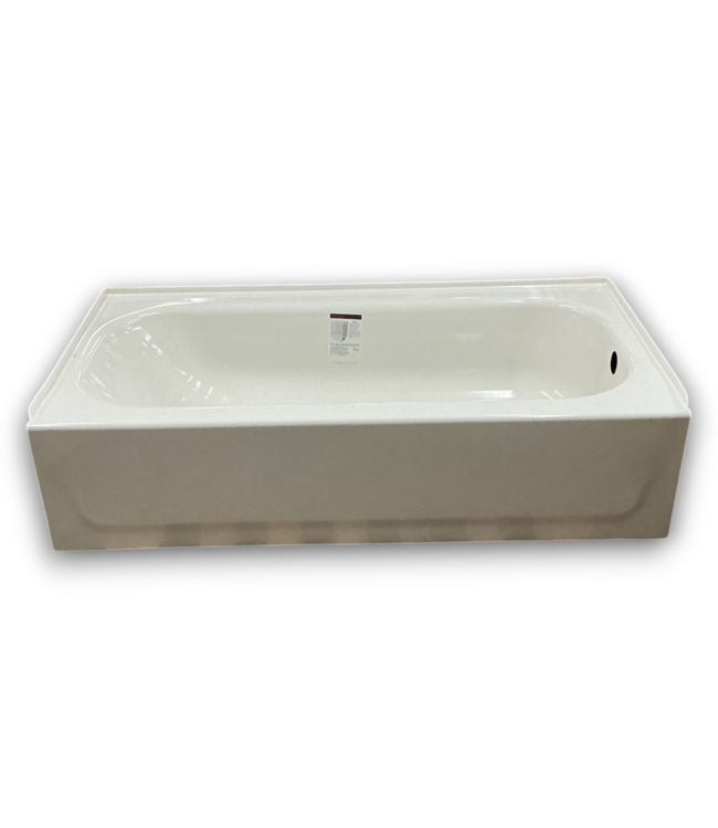 52818 Steel White Soaking Alcove Bathtub RH Drain 30" x 60"
