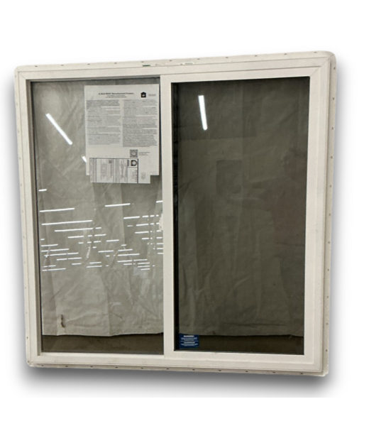 52819 Black & White Vinyl Horizontal Slider Window 47.5" x 47.5"