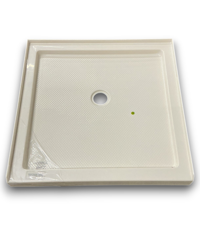 52820 SlimLine Biscuit White Shower Base 36" x 36"