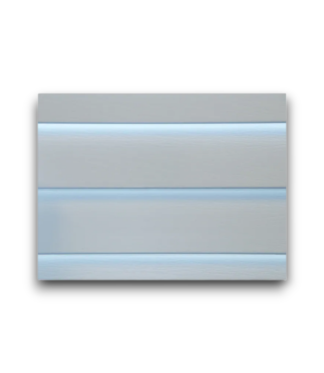 52827 Cordless White Faux Wood Slat Blinds 70"W x 60"L