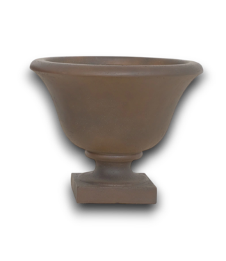 52829 Dark Chocolate Brown Stone Urn Indoor/Outdoor Planter