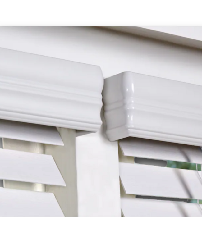 52827 Cordless White Faux Wood Slat Blinds 70"W x 60"L
