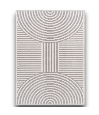 52838 Modern Meridian Gray Rectangle Indoor Area Rug 6 x 9