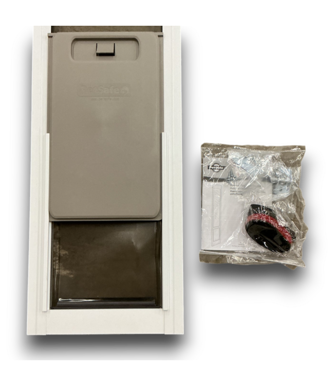 52844 White Aluminum Medium Dog/Cat Door For Sliding Door