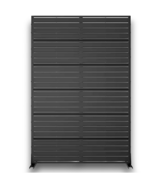 52847 Louvered Black Galvanized Screen Decorative Art Panel
