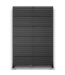 52847 Louvered Black Galvanized Screen Decorative Art Panel
