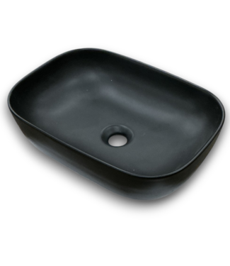 52850 Modern Rectangular Matte BLK Bathroom Sink