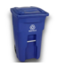 52862 Blue Wheeled Recycling Bin With Lid (64 Gal.)