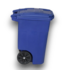 52862 Blue Wheeled Recycling Bin With Lid (64 Gal.)