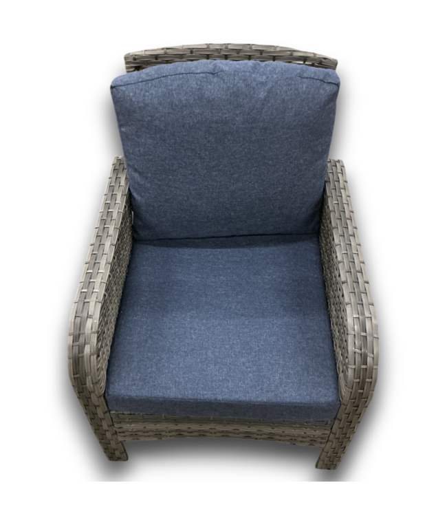 52852 Set Of 2 Stationary Wicker Conversation Chairs