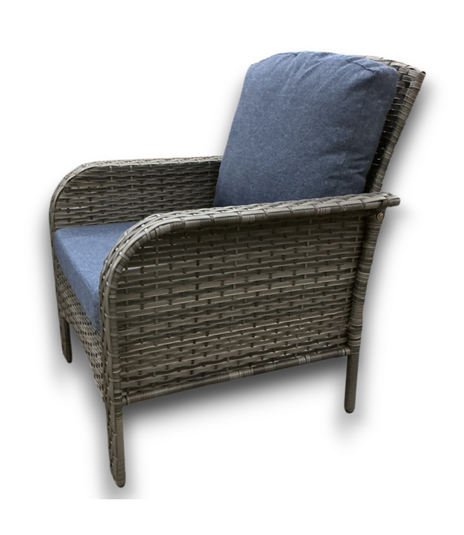 52852 Set Of 2 Stationary Wicker Conversation Chairs