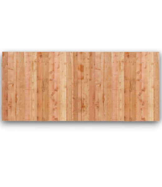 52858 Western Red Cedar Flat-top Privacy Fence Panel 4' x 8'