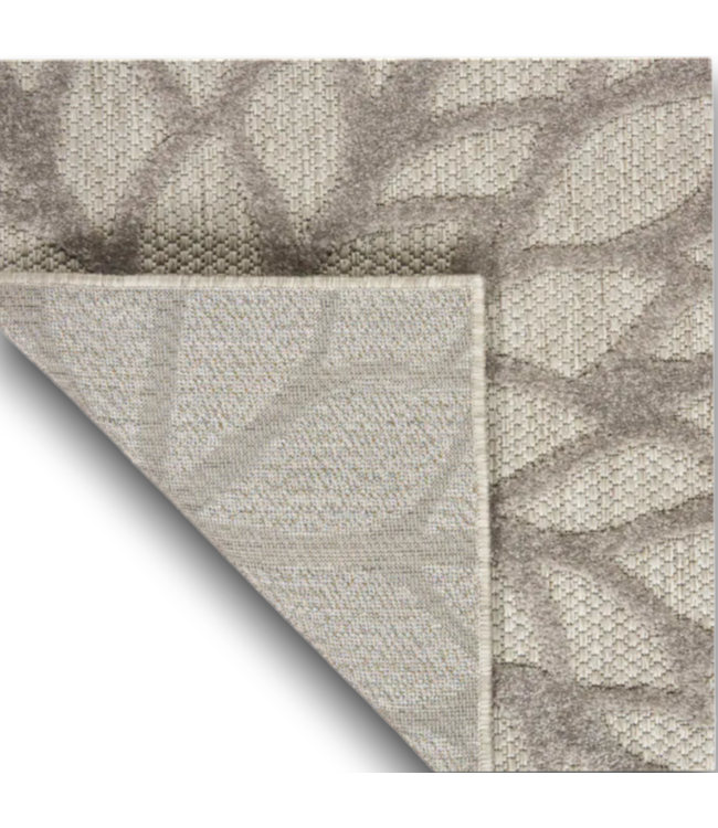 52868 SIlver/Grey Rectangular Indoor/Outdoor Rug 7' x 10'