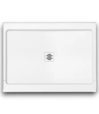 52869 Pro Center Drain White Shower Base 34" x 48"