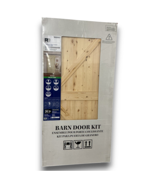 52881 Unfinished K-frame Pine Wood Solid core Single Barn Door