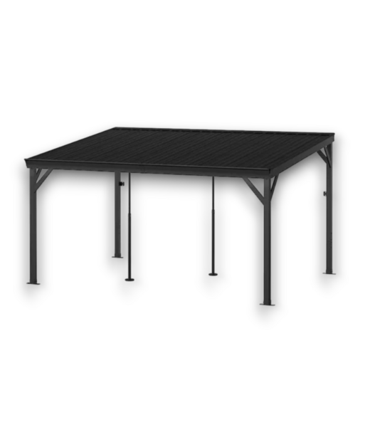 52883 Black Metal Porch Awning 14'W x 10'L x 8'H