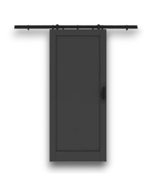 52885 Black MDF Solid core Single Barn Door