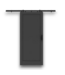 52885 Black MDF Solid core Single Barn Door