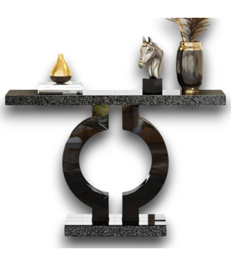 52889 Modern Black Console Table 43" x 32"