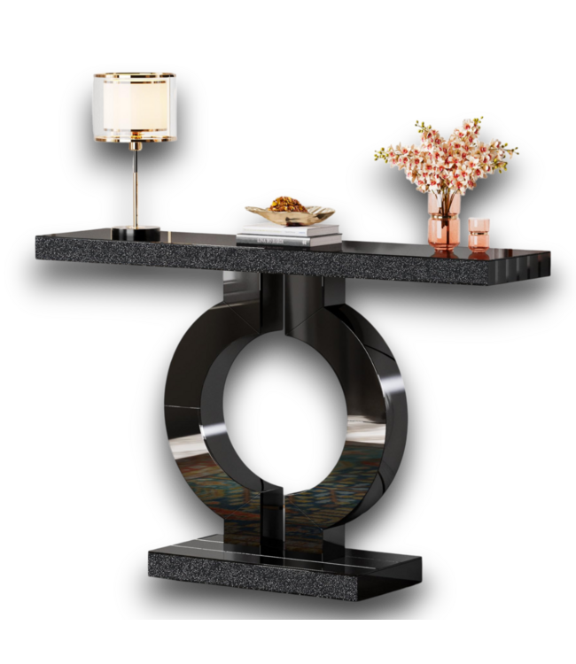 52889 Modern Black Console Table 43" x 32"
