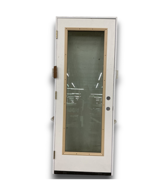 52894 Full Lite Fiberglass Prehung Exterior Door 30" x 80"