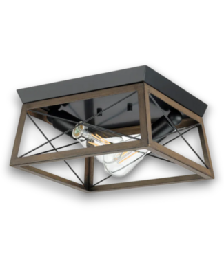 52904 Blk/Faux Walnut Mount Light