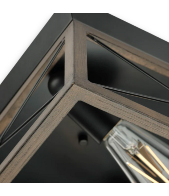 52904 Blk/Faux Walnut Mount Light