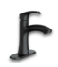 52905 Black Single Hole 1-Handle Bathroom Faucet