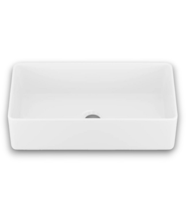 52911 Grove White Farmhouse Fireclay Single Bowl Kitchen Sink