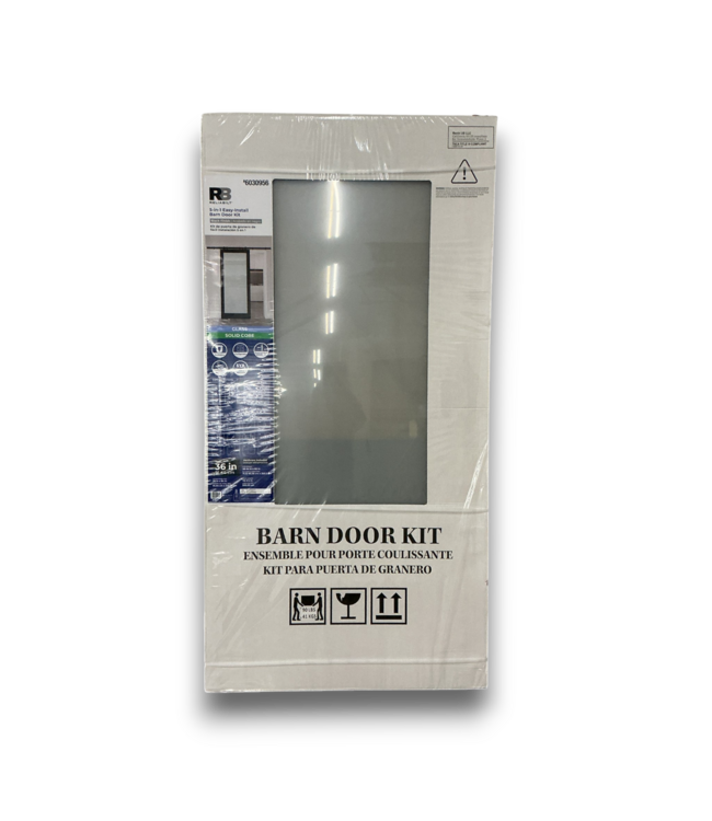 52912 Black Frosted glass MDF Solid core Single Barn Door