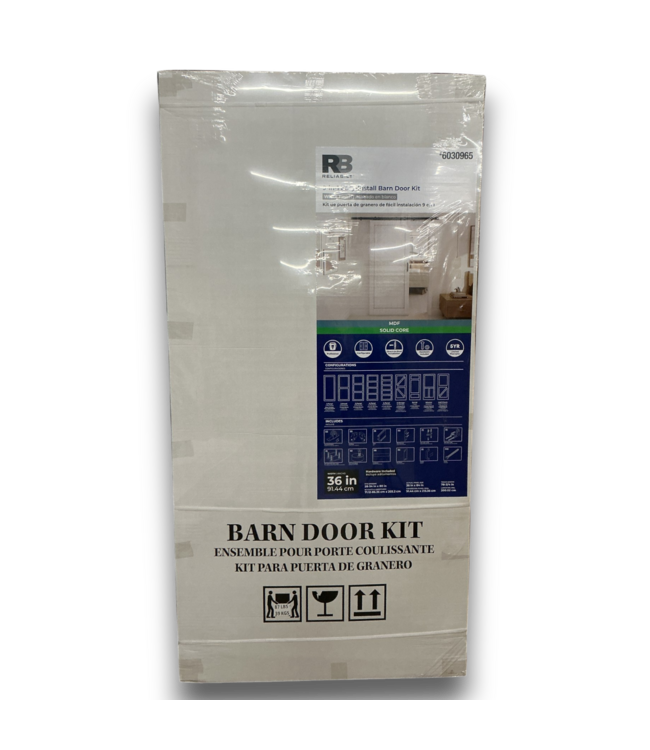 52923 White Primed MDF Hollow core Single Barn Door. Hardware not included.