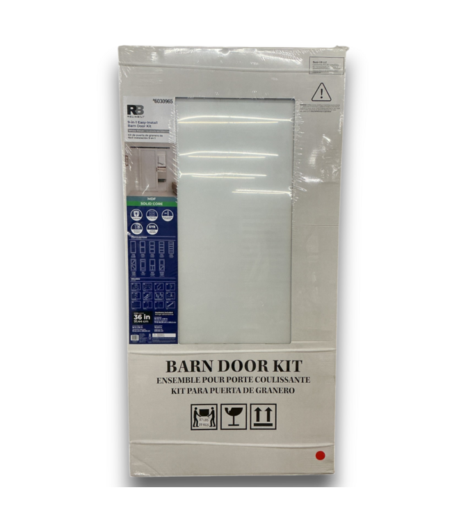 52923 White Primed MDF Hollow core Single Barn Door. Hardware not included.