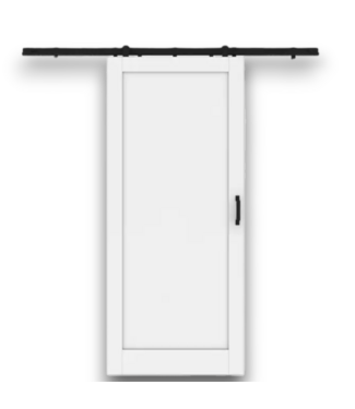 52923 White Primed MDF Hollow core Single Barn Door. Hardware not included.