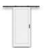 52923 White Primed MDF Hollow core Single Barn Door. Hardware not included.