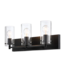 52935 3-Light Matte Black Vanity Light Bar 24"W x 8.9"H
