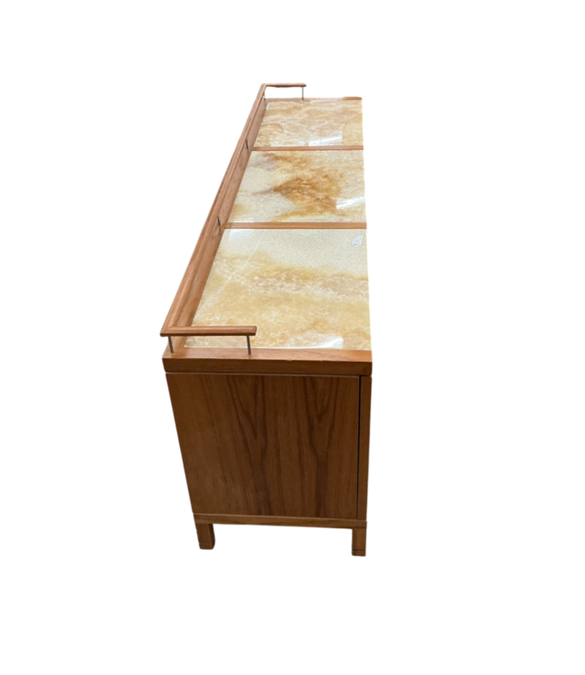 52945 Mid-Century Teak Sideboard Bar Cabinet 72"