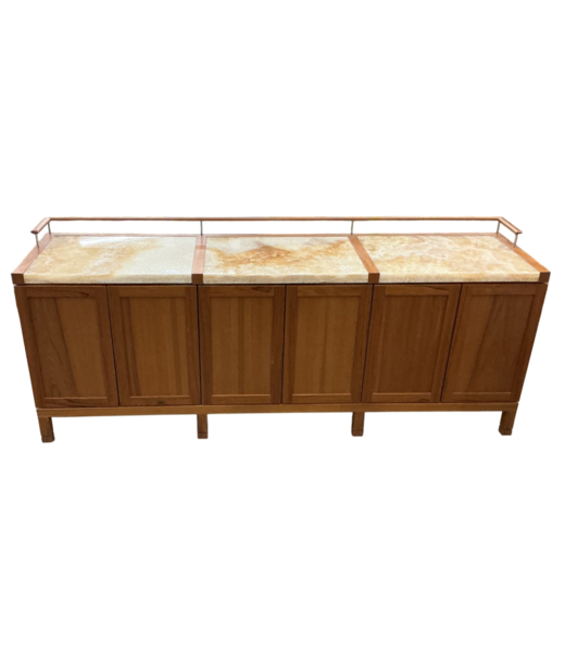 52945 Mid-Century Teak Sideboard Bar Cabinet 72"