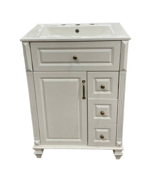 52949 White Bathroom Vanity 24"W