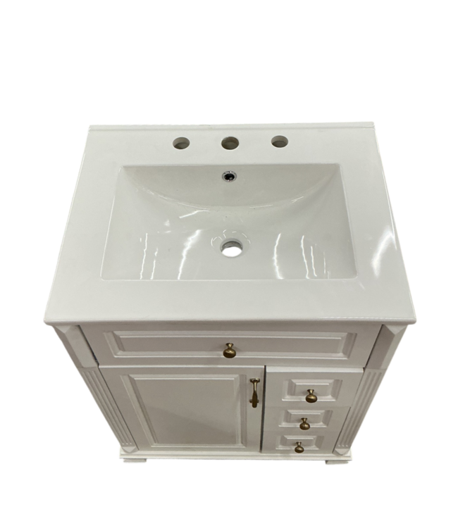 52949 White Bathroom Vanity 24"W