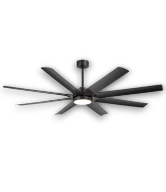 52960 Windmill Black Ceiling Fan with LED Light 72"