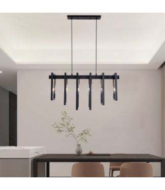 52961 Modern Black Adjustable Hanging Pendant Light