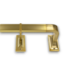 52963 Brushed Gold Drapery Rod Set 36"-72"W
