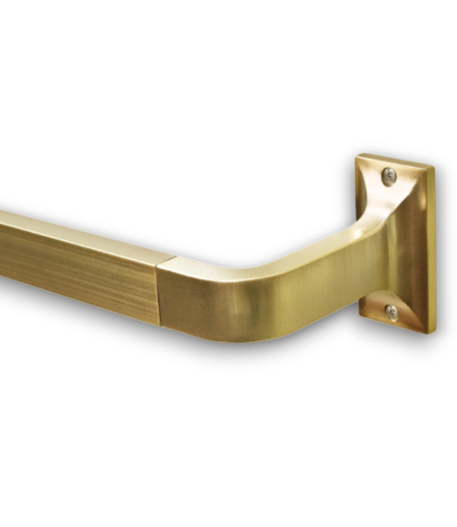 52963 Brushed Gold Drapery Rod Set 36"-72"W