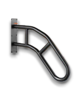 52970 Black Safety Handrail For Outdoor Steps 26"L x 7"H