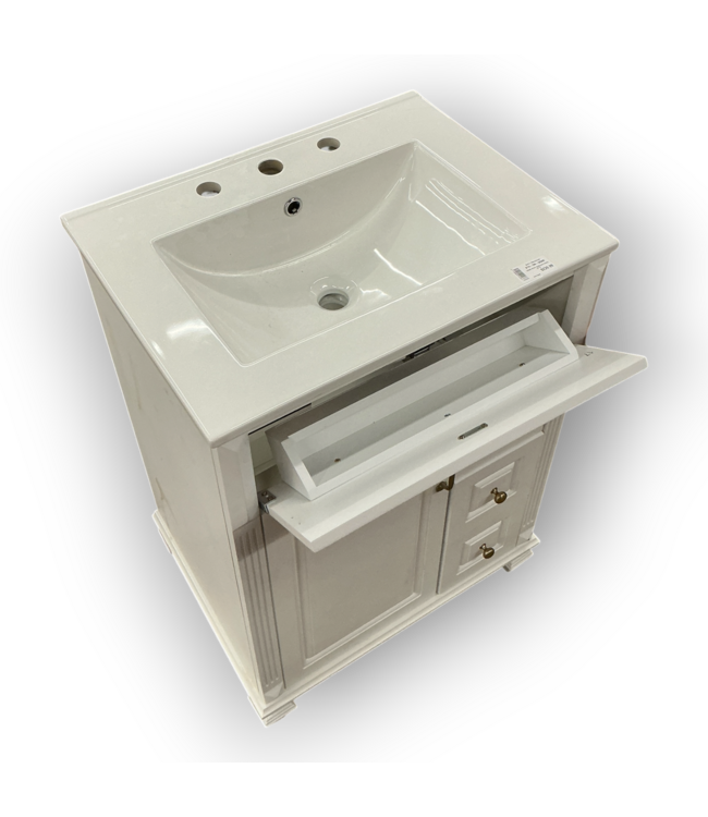 52949 White Bathroom Vanity 24"W