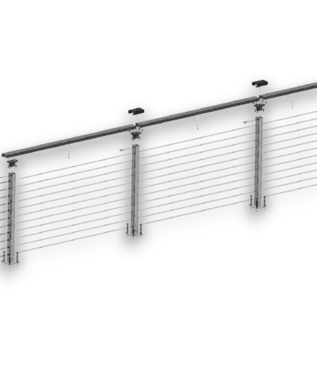 52957 Deck Mount Black Steel Deck Cable Rail Kit 30' x 42"