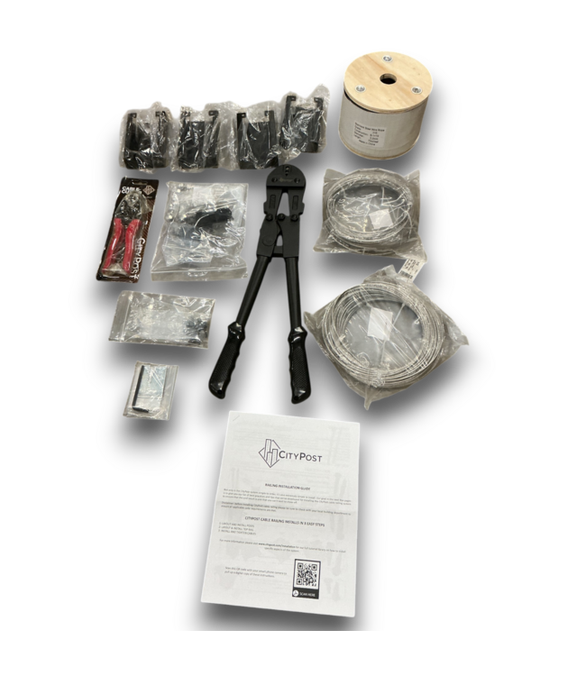 52957 Deck Mount Black Steel Deck Cable Rail Kit 30' x 42"