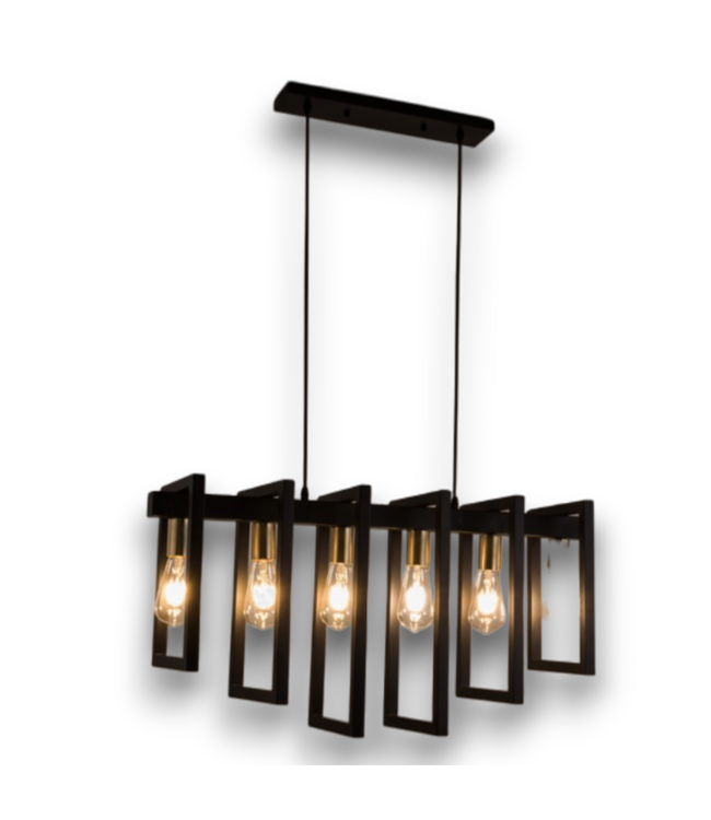 52961 Modern Black Adjustable Hanging Pendant Light