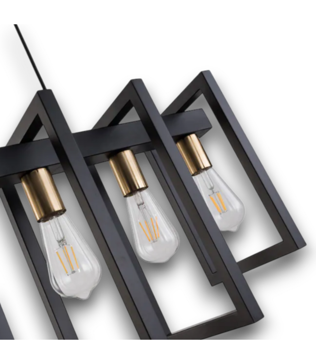 52961 Modern Black Adjustable Hanging Pendant Light