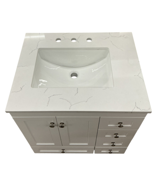 52977 Acclaim White Bathroom Vanity 28"W
